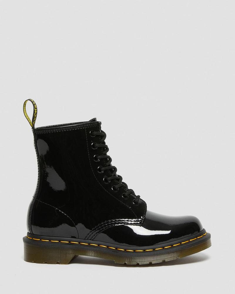 Dr Martens 1460 Lak Leren Veterlaarzen Dames Zwart | NL 581RVD